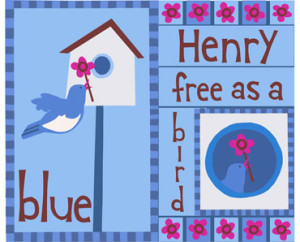 wall_art_blue_bird_personalized