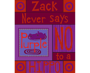wall_art_purple_hippo_personalized
